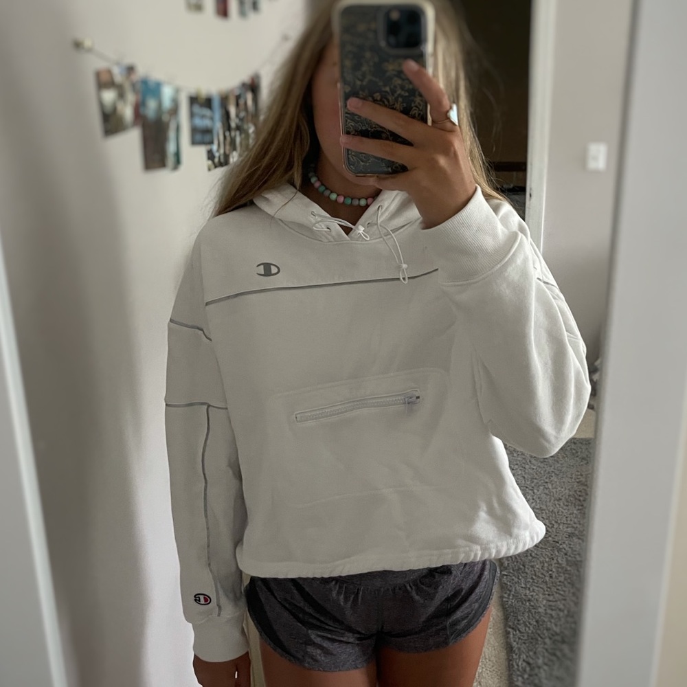 Champion Cropped Reflective Hoodie